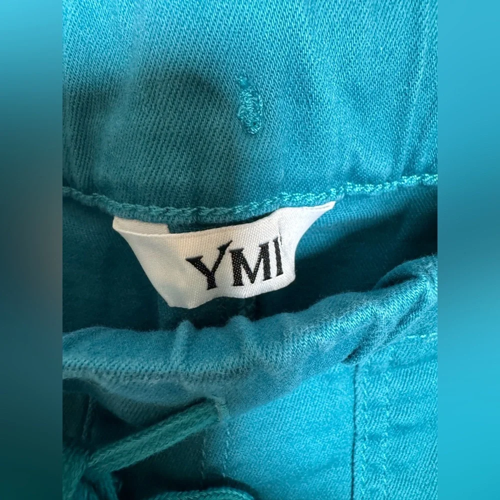 YMI Women’s Teal Shorts - Picture 2 of 6
